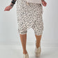 Stylische Hose mit Überwurf im Knit-Look - beige