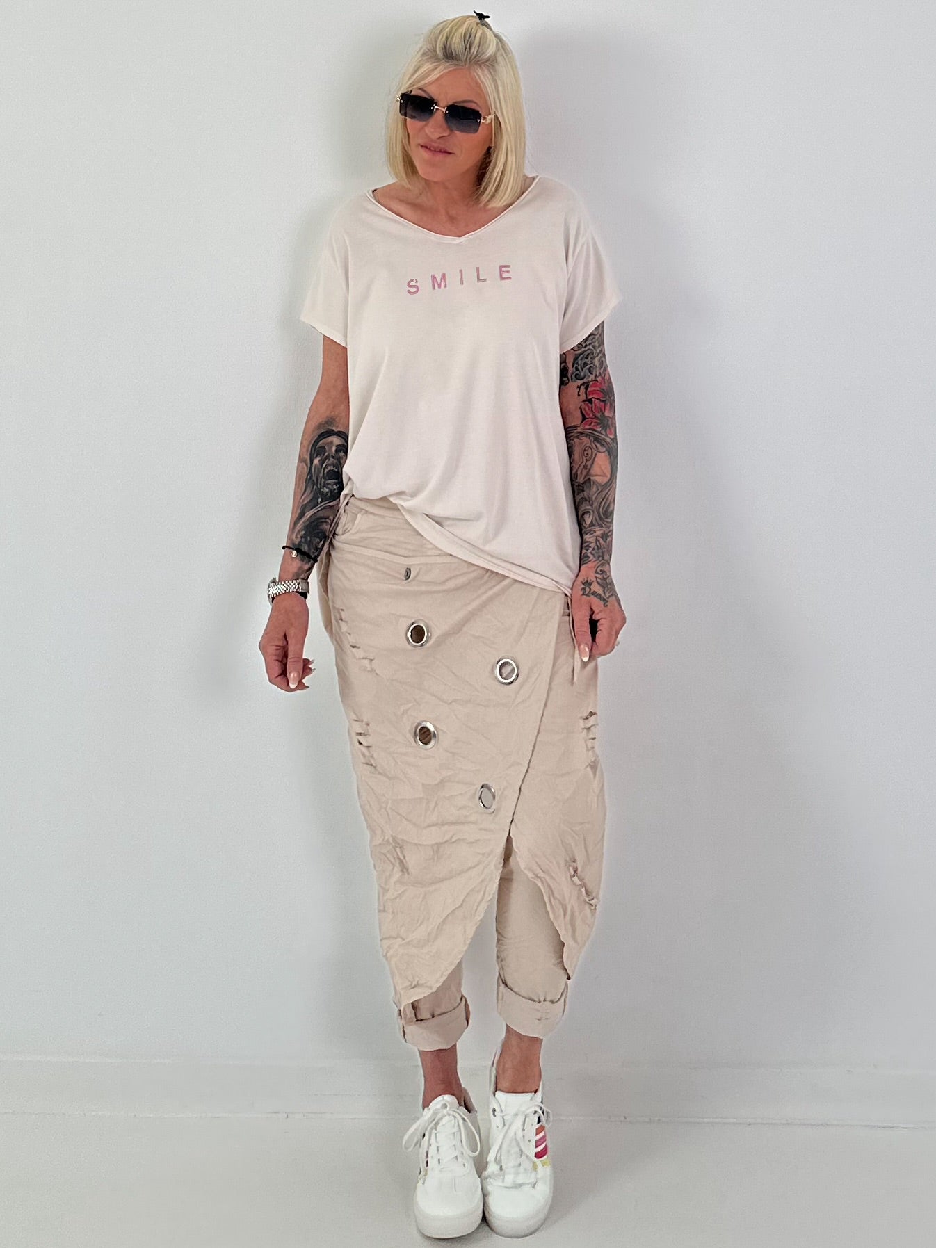 T-shirt Smile - beige