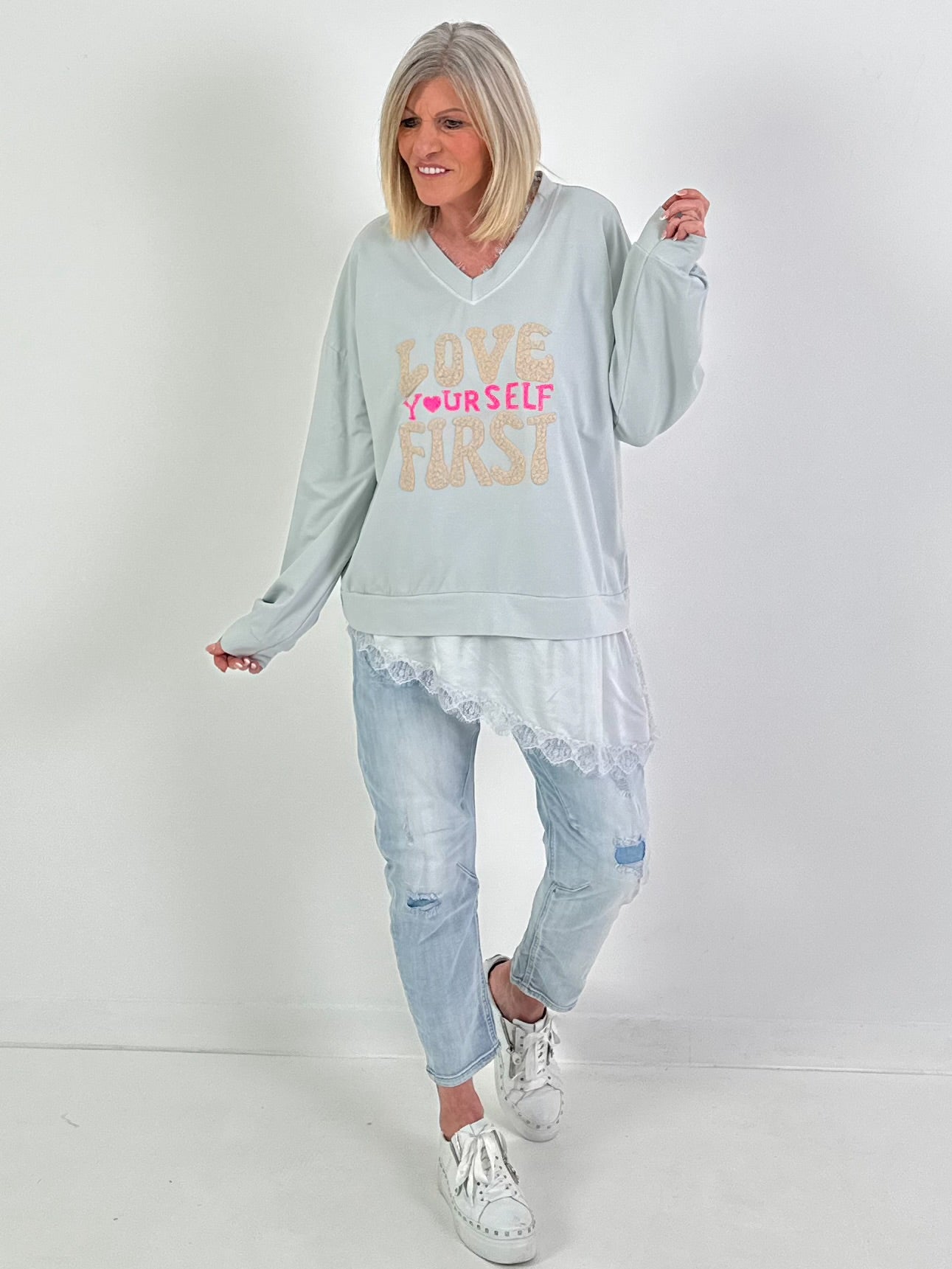 Sweater yourself - hellgrau