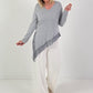 Feinstrick Pullover Modell "Velvet Ease" - grau