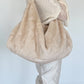 XXL Felltasche - beige