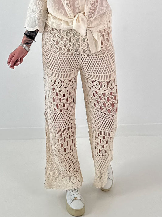 Ibiza Häkelhose - beige