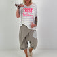 T-Shirt Trust the Timing - ecru-hellblau