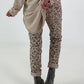 Hose mit elastischem Bund  - leo -beige ( lieferbar ab 15.07.26)