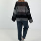 Grobstrickpullover mit Farbverlauf  - anthrazit-mehrfarbig