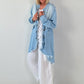 Oversized Leo Linen Military Coat - Khaki