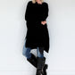 Long Strickpullover - schwarz