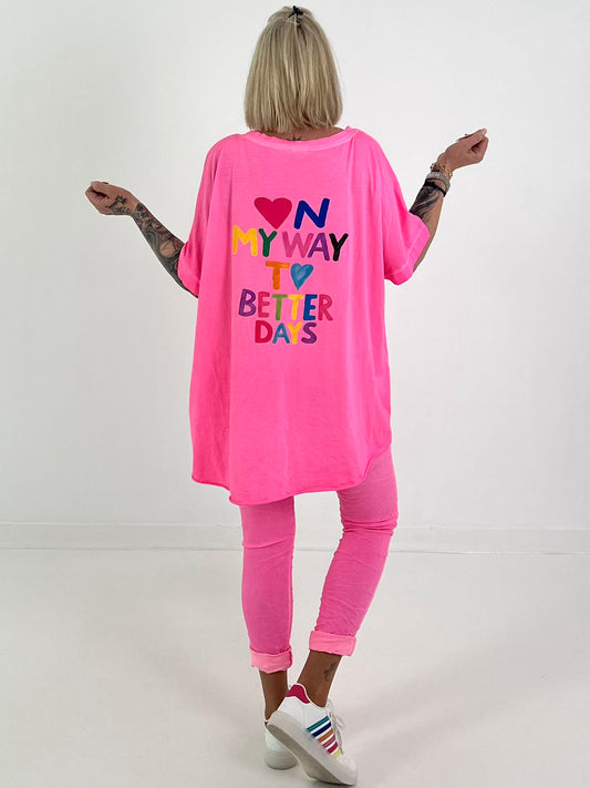 T-Shirt My Way - neonpink