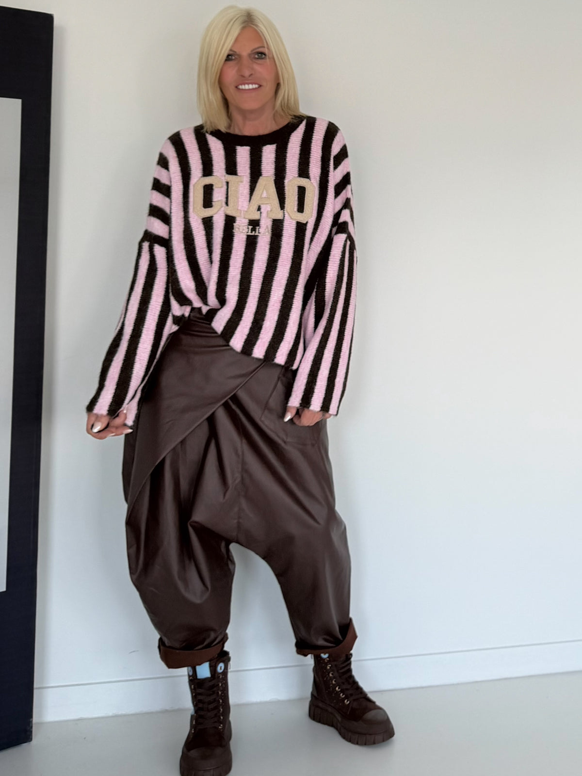 Oversized Pullover Ciao Bella - rosa-mokka