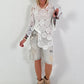 Crochet tunic with pattern - white