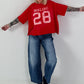 Sweater mit Vintage-Print - rot