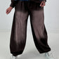 Lässige Sweat Ballonhose im Used-Look - mokka