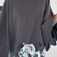 Sweater mit raffinierten Turn-Up-Ärmeln - anthrazit