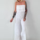 Romantischer Sommer Overall - weiss