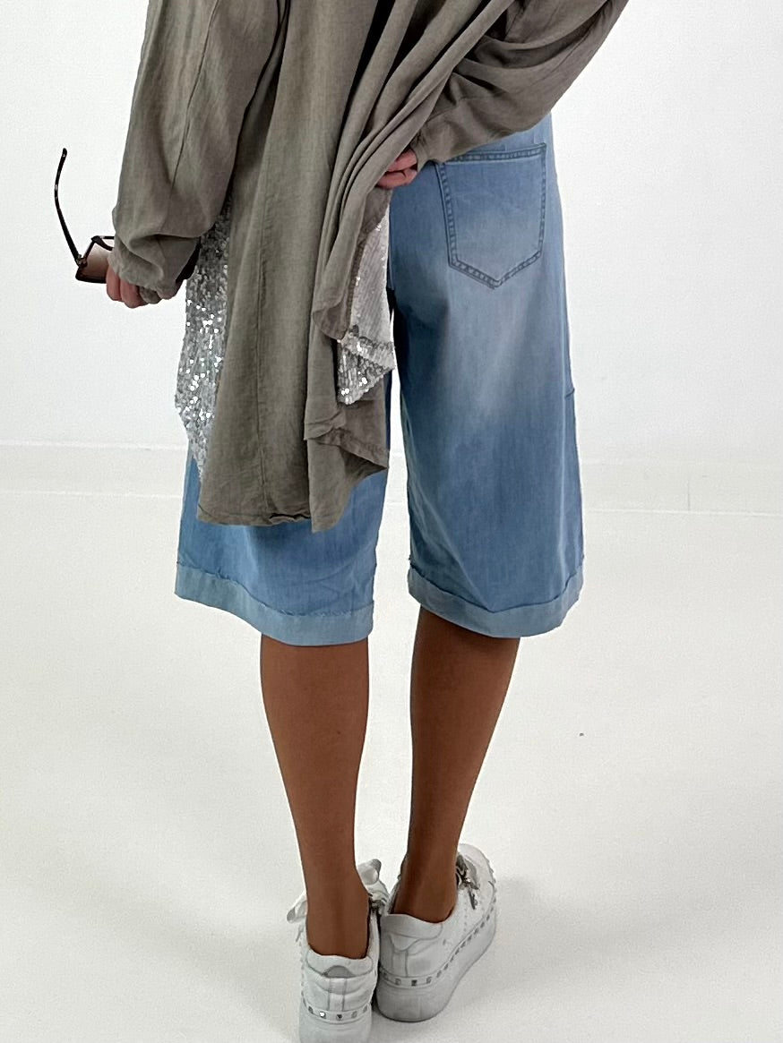 Bermuda jeans - lightdenim