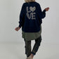 Jacke mit Rückenprint - dunkelblau