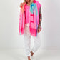 Oversized Shirt mit Rückennaht - neonpink