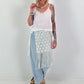 Top with lace and crochet details - white
