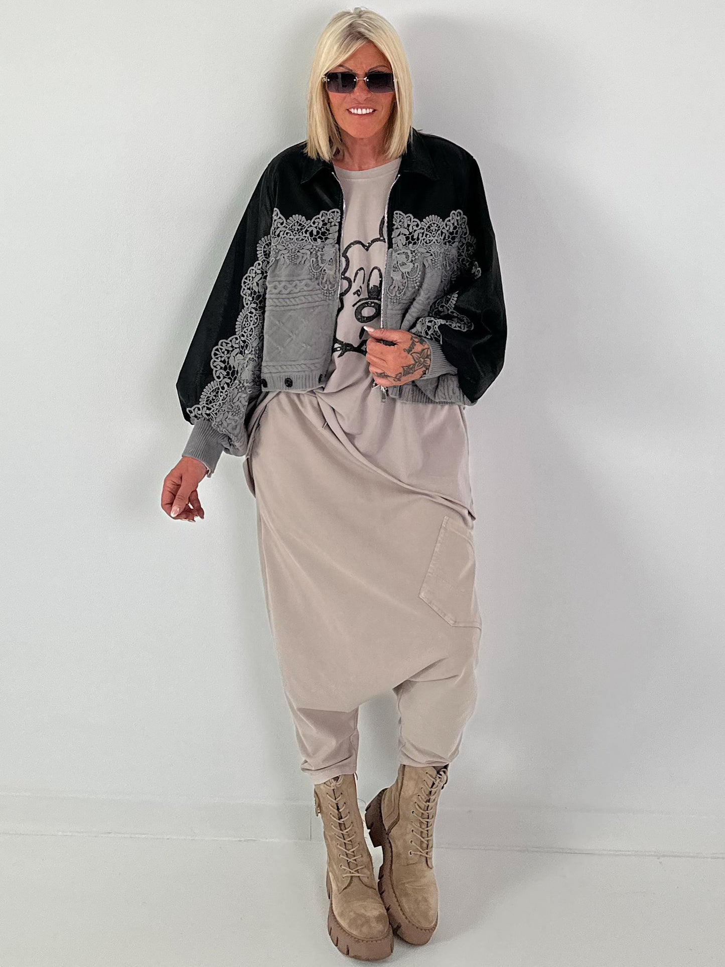 1 Jacke 2 Looks - schwarz-grau