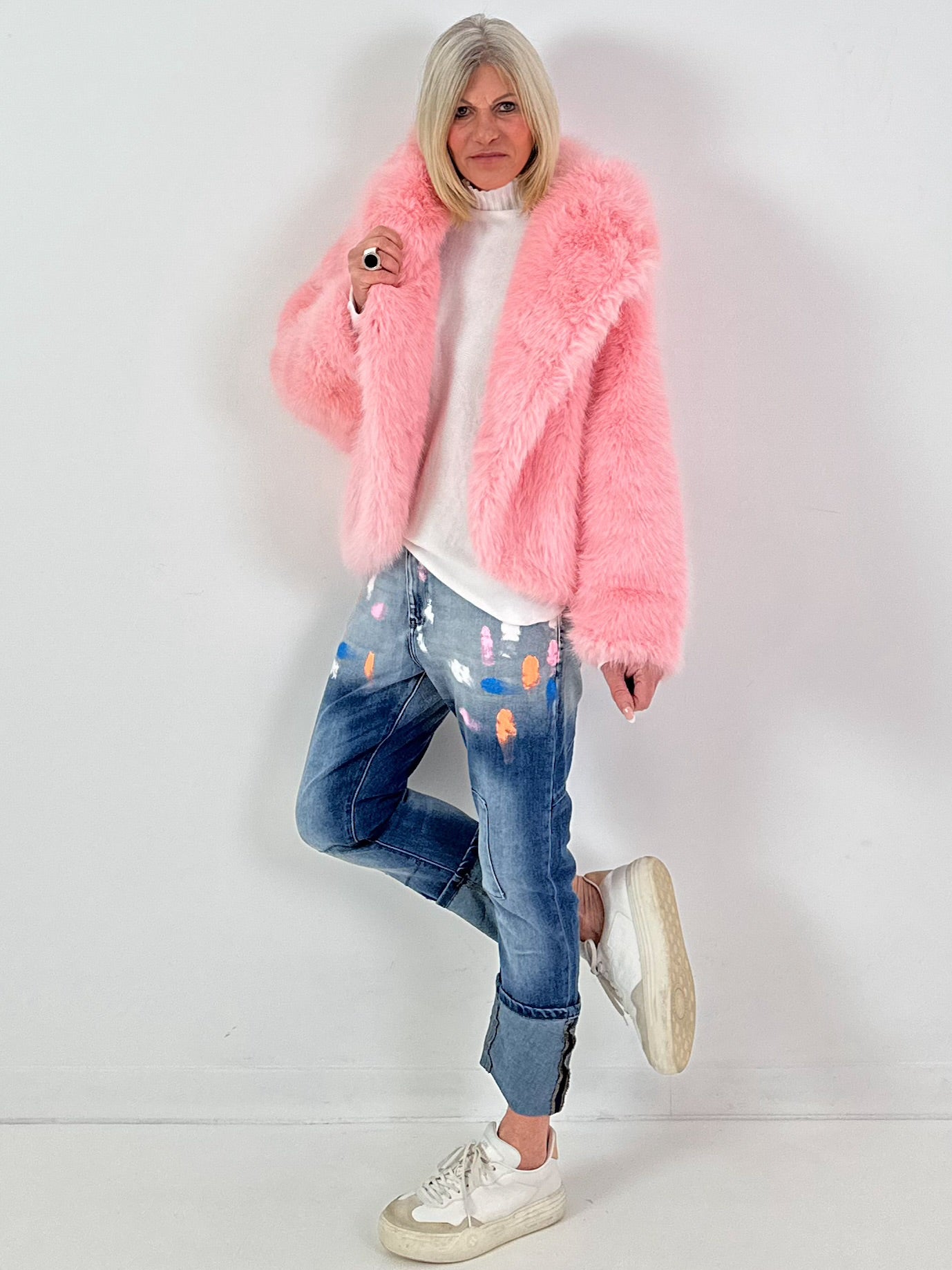 Bontjas model "Cloud 9" - roze