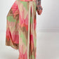 Two-piece set with pattern and Lurex - pink-mint-beige