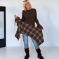 Waist Wrap im Karomuster - mokka-mehrfarbig