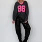 Sweater 96 - anthrazit-neonpink