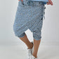 Stylische Hose mit Überwurf im Knit-Look - jeansblau