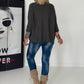 Strickpullover mit Turtleneck - anthrazit