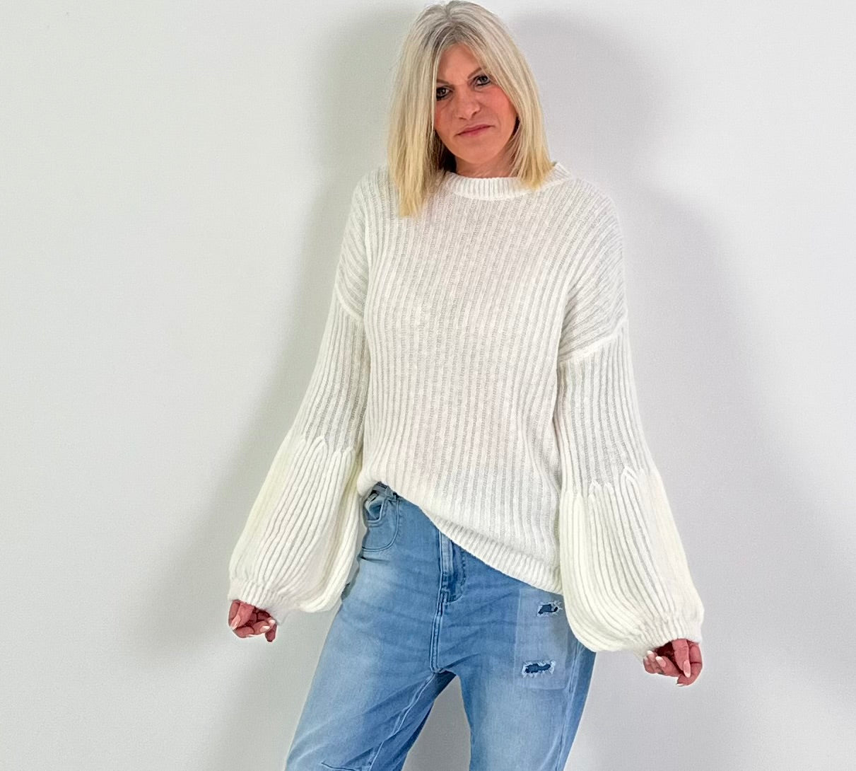 Pullover Modell "CloudSleeve" - ecru