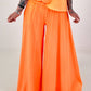 Sweat Palazzo Pants - neon orange