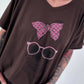 Oversized Shirt Skull - schoko