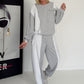 Trendiger Zweiteiler mit Nieten-Details - grau
