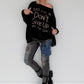 Jeans with denim details - used black