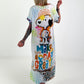 Jurk met printmix - wit-geel-multicolor