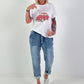 T-Shirt Magnifique - white-red