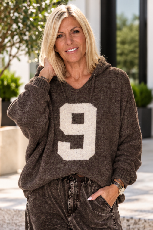 Kuscheliger Hoodie No. 9 - chocolate