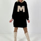 Long Hoodie/Kleid Modell "Edition M" - schwarz