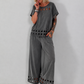 Ausgefallener Zweiteiler mit aufwendigen Cut Out Details - anthrazit