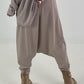 Haremhose mit aufgesetzter Tasche - beige