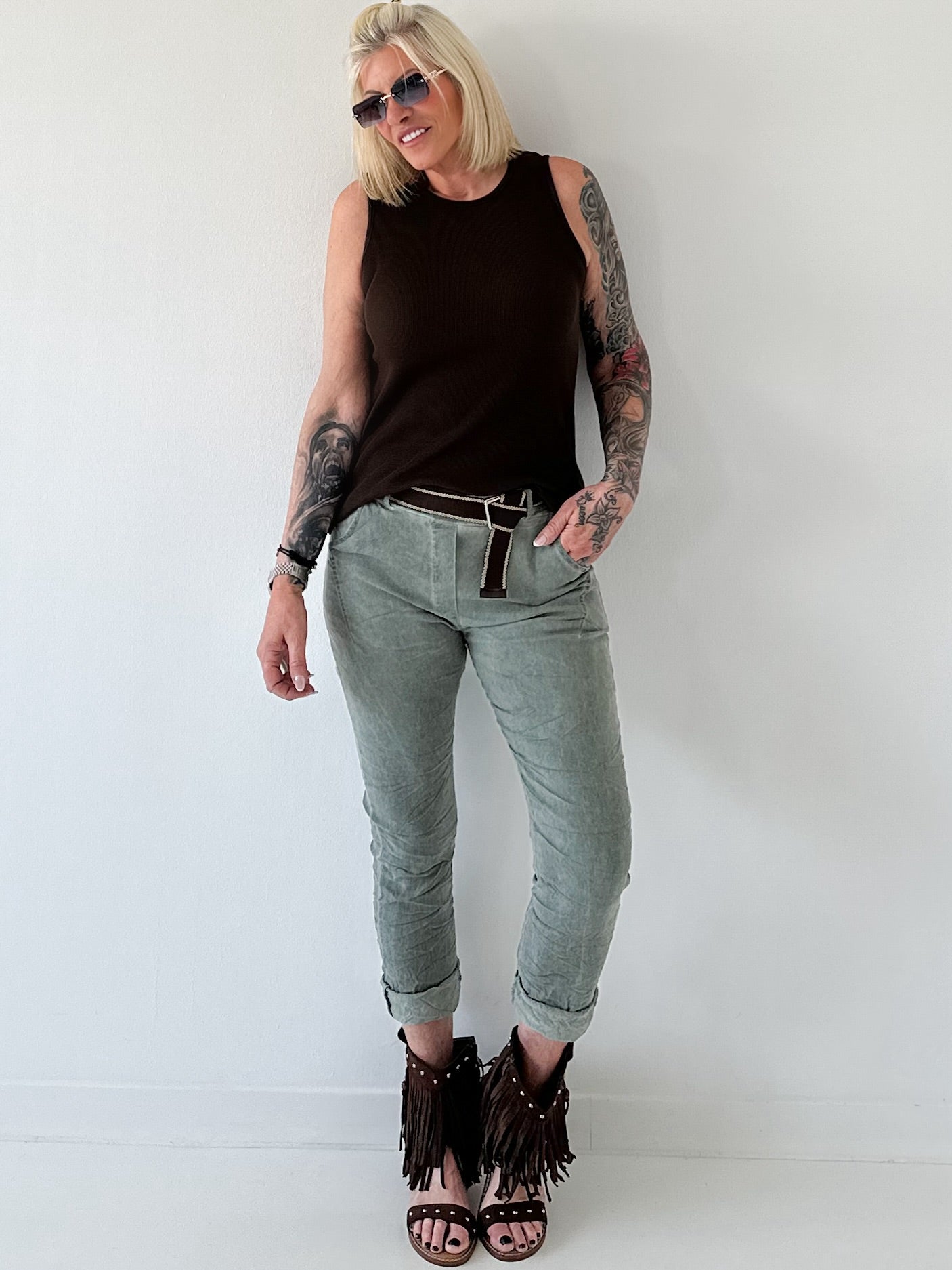 Ripp Tank Top  - mokka