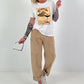T-Shirt Espresso - white