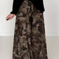 Palazzo-Sweathose in Camouflage-Look - taupe-mehrfarbig
