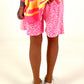 Leo Short - neonpink-weiss
