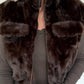 Comfortabel vest met teddyvoering - mokka