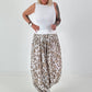 Leichte Pumphose mit stylischem Print  - weiss -mehrfarbig
