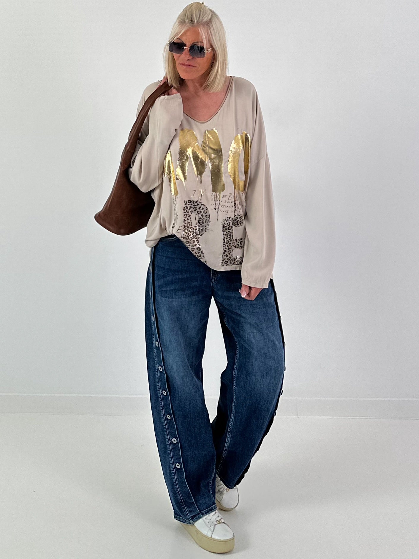 Oversized Shirt Amore - beige