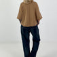 Shirt mit halben Arm und stylischen Außennähten - camel