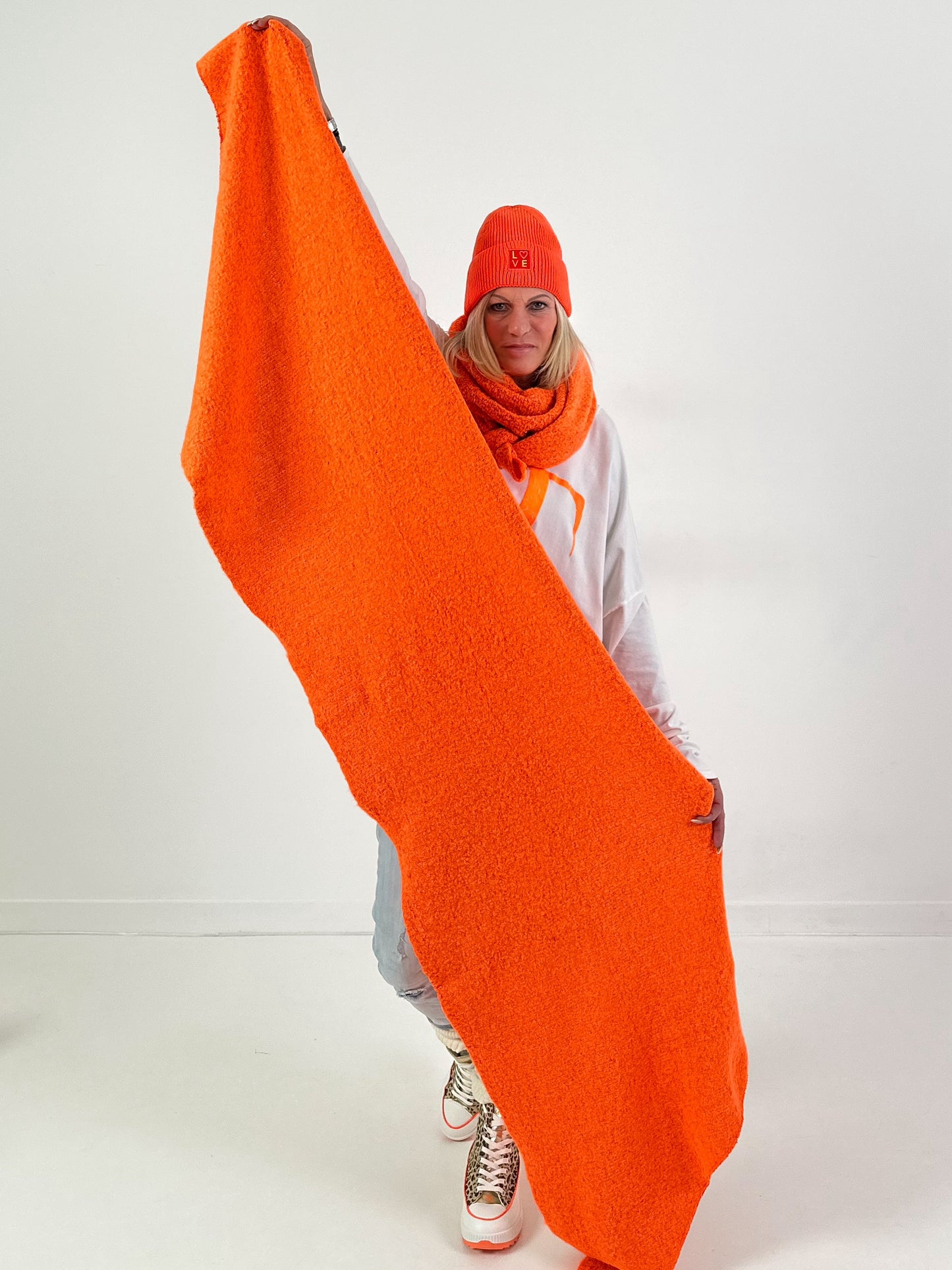 Sjaalmodel "Soft Snug" - Oranje