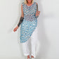 Leo asymmetrical mesh top - light blue